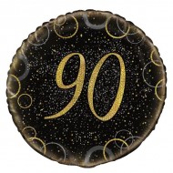 Gold Prismatic 90th Birthday Balloon 